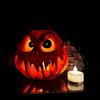 Halloween Ghost Puppy Ornament Resin Handicraft Hollow Pumpkin Home Desktop Ornament Halloween Gift