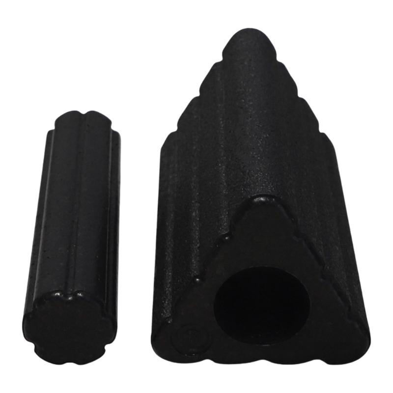 Triangular Yoga Block and Plastic Rollers Set Yoga Props Plastic Texture for Full Body Massage and Fitness Training чёрный