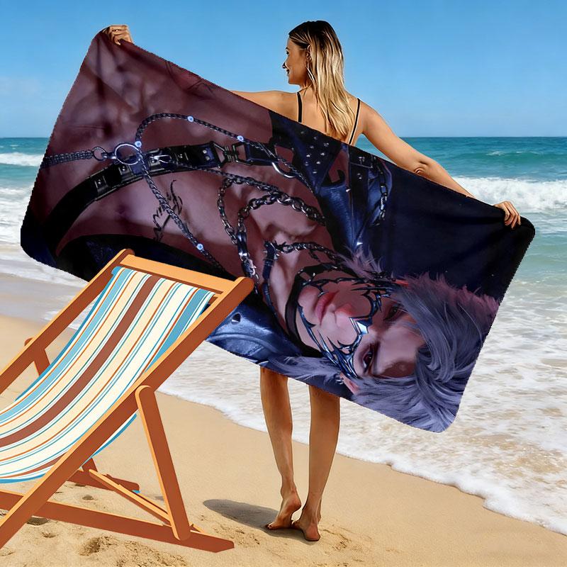 Love and Deepspace Sylus Print Beach Towel, Large Soft Quick Dry Towel for Beach Camping Swimming