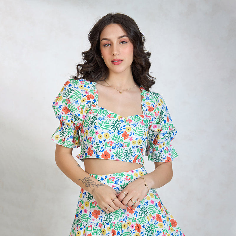 

Virgio Women Crop Length Elbow Fitted Fit Sweetheart Top XS зелений