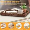 Imitation Rattan Woven Storage Tray Rectangular Woven Decorative Platter  Vegetable