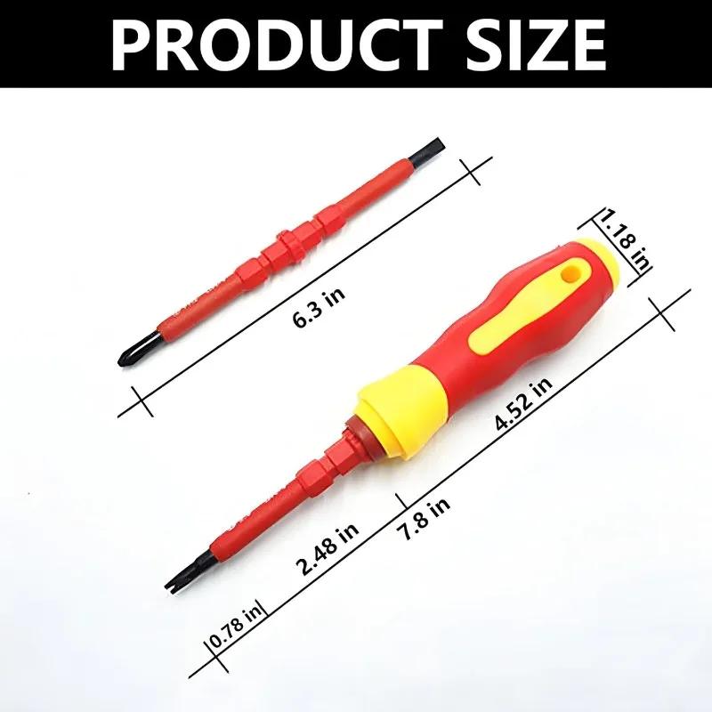 Xiaomi 3 In 1 Insulated Screwdriver Set PH1/PH2 Multi-Purpose Screwdriver Electricians Slotted Cross Screwdriver Bit Tools Kit Set