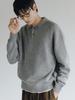 Deowedeoijeueosseom Park Collar Knit Sweater (Gray)