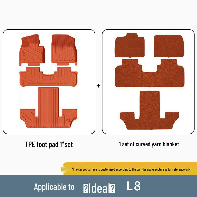 Li Auto L8 TPE Floor and Trunk Mats for 23-24 Models