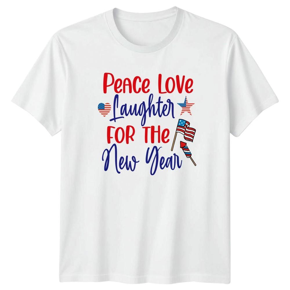 Peace Love Laughter For The New Year Holidays Tee Unisex Unisexs Graphic S