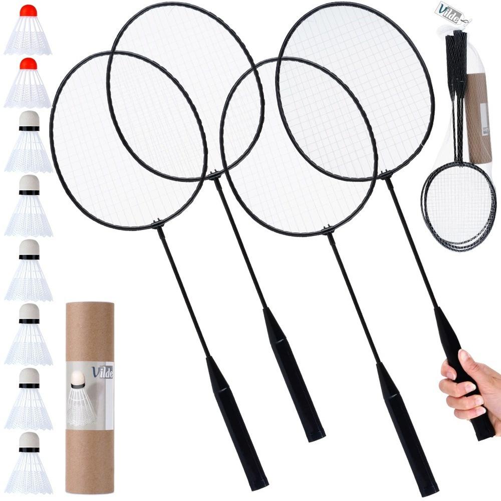 Badminton-Set 8 Federbälle 61 cm 12 Stück.