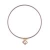 Colantotte TAO Necklace Slim AURA Mini Champagne Gold X Lavender M 43cm Lamé