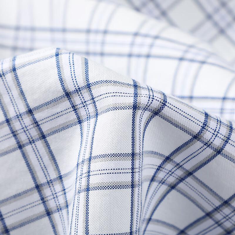 Dibenze Men's Plus Size Plaid Short Sleeve Shirt