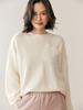 Women's Cashmere Round Neck Sweater - 2025 Autumn/Winter Collection, Loose Fit, Elegant Style, with Pockets for Warmth