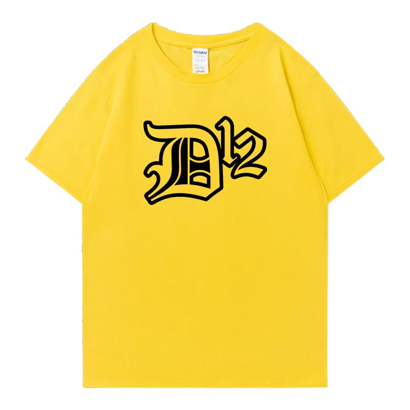 Summer Street Hip Hop D12 Band Oversized T-shirt Men Women 100% Cotton short sleeve t-shirts Crew Neck Unisex vintage clothing