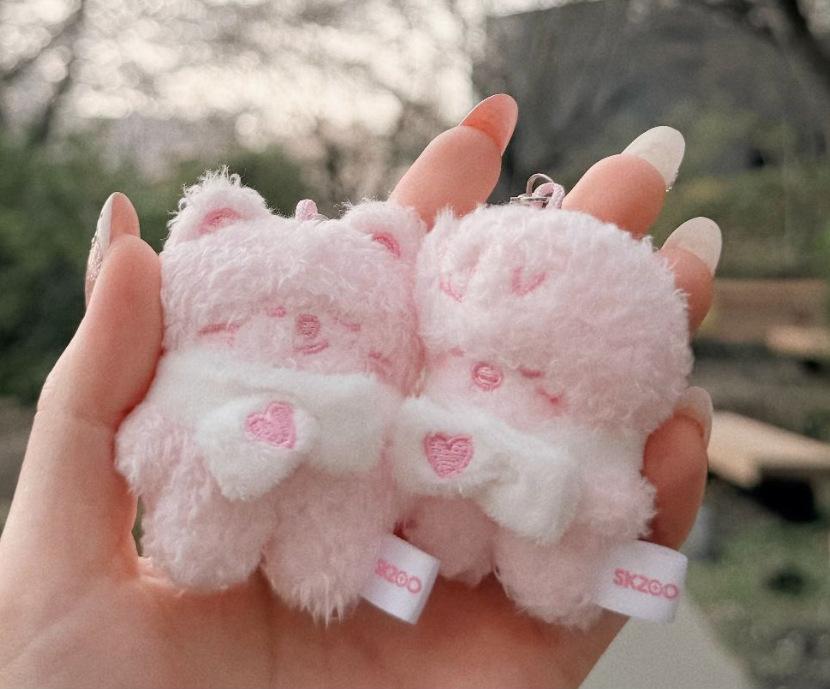 New Pink Staykids SKZ Mini Keychain Pendant New FM Field Week 5cm Plush Cartoon Cute Pendant Children's Birthday Toy