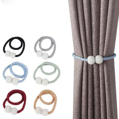 Curtain Buckle 1PCS Curtain Tape, Pearl Buckle Design, No Drilling Installation, Curtain Tiebacks Accessories