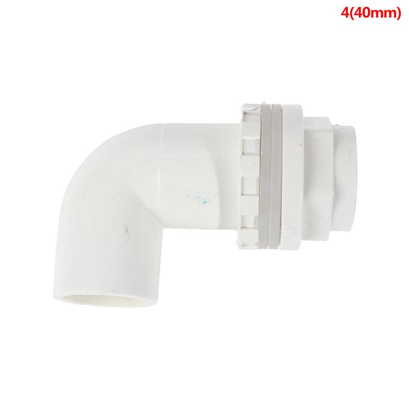 Conectores de tubería de PVC tipo L con diámetro interior de 20 a 50 mm, juntas de drenaje para peceras, tubos de riego