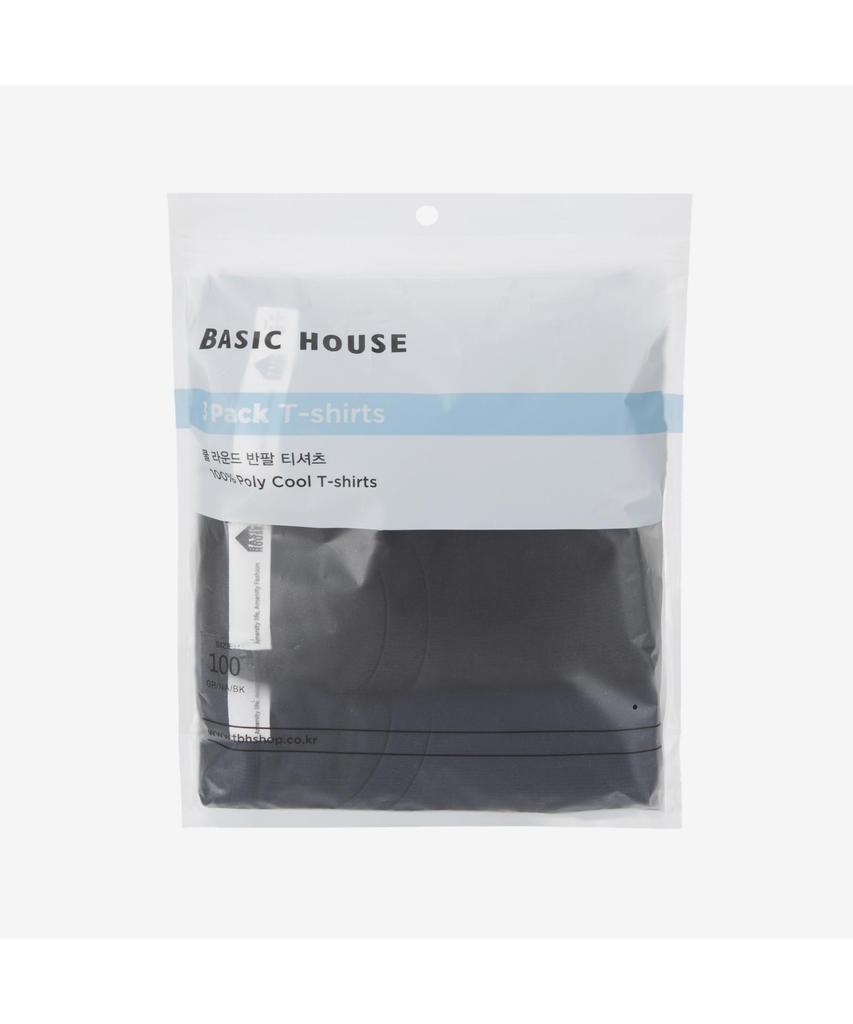 BASIC HOUSE [3Apck] Cool Round Neck Short Sleeve T-Shirt 3-Pack (4 Colors) Lats0112