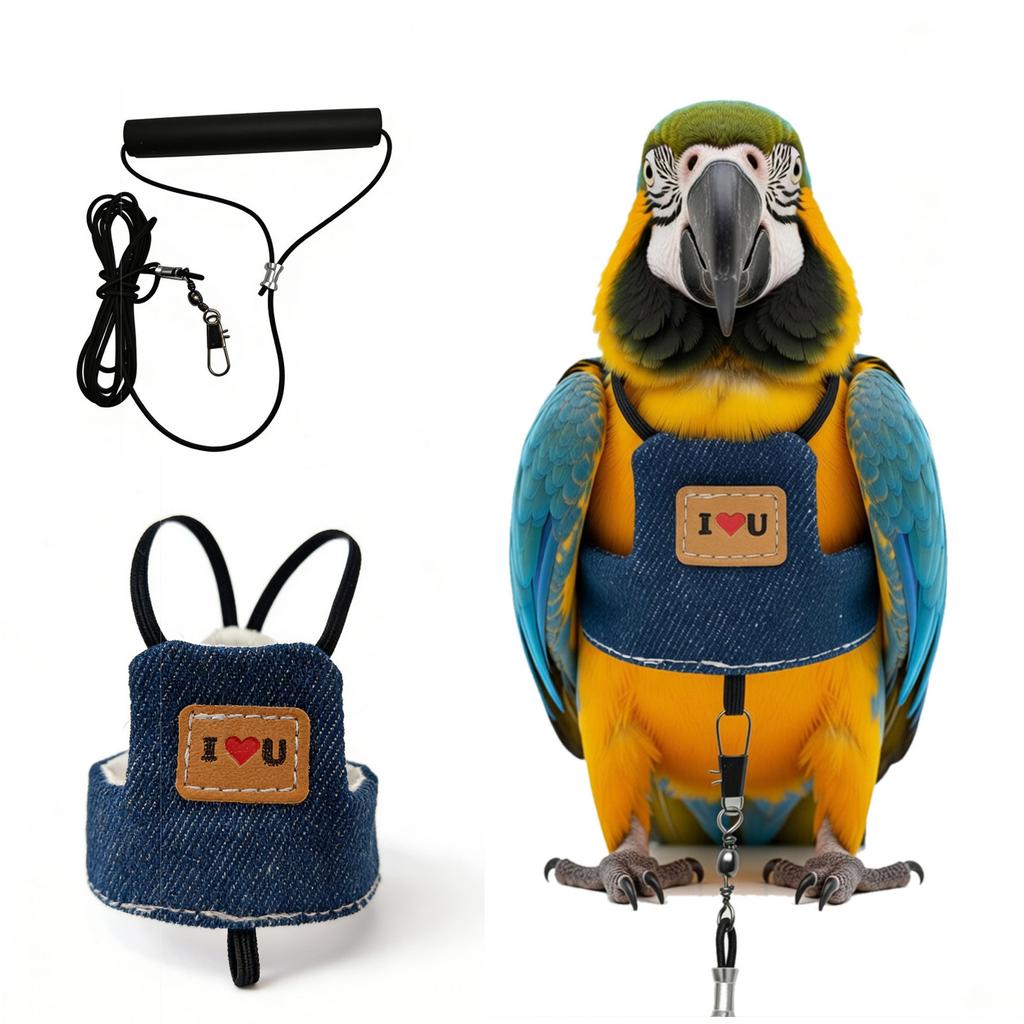 Breathable Parrots Walking Jackets Harness Vest With Secure Leash Attachment For Small Bird Training And Daily Use