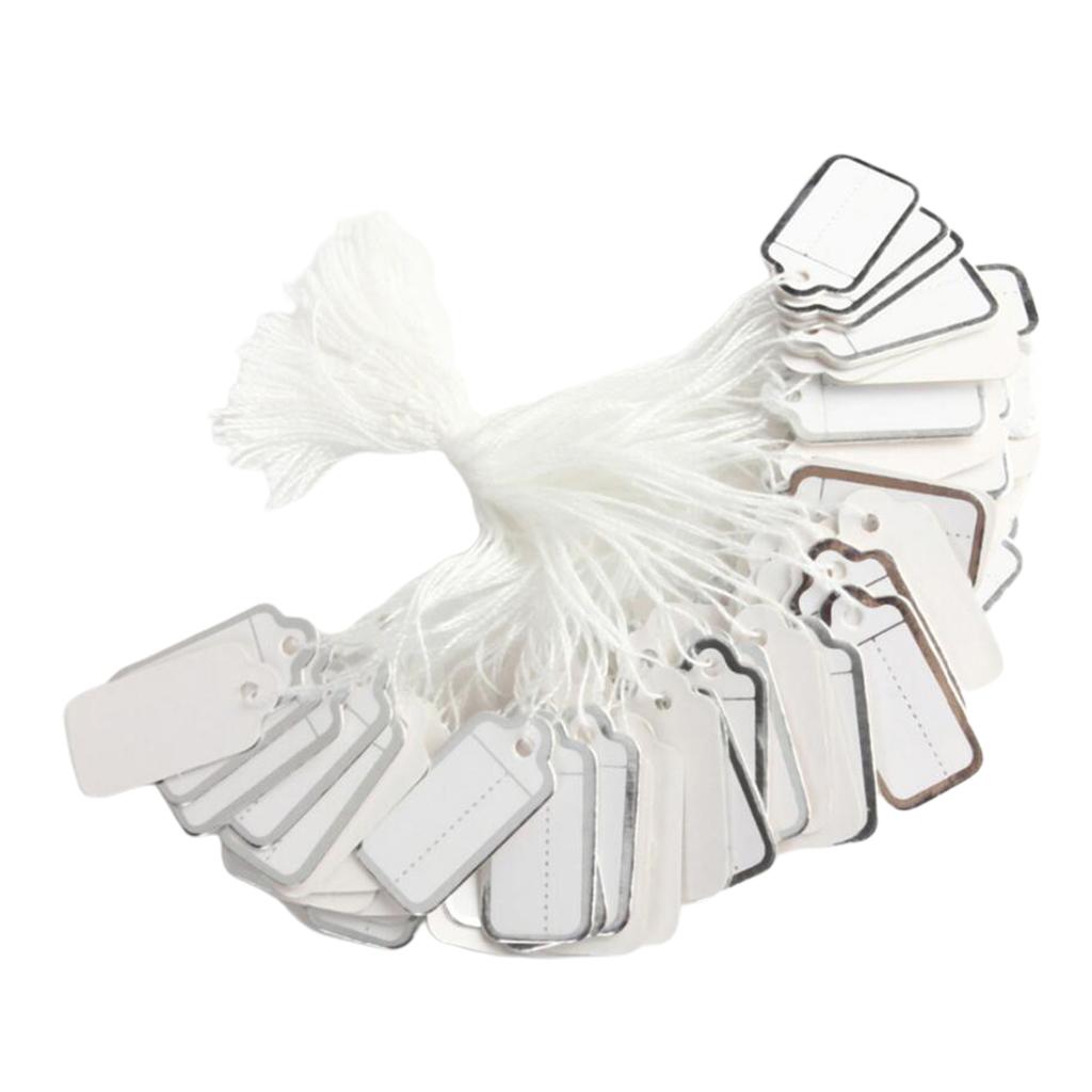 Jewellery Labeling Price Tag Set Paper Blank Display Marking Tags with String for Earrings Necklaces