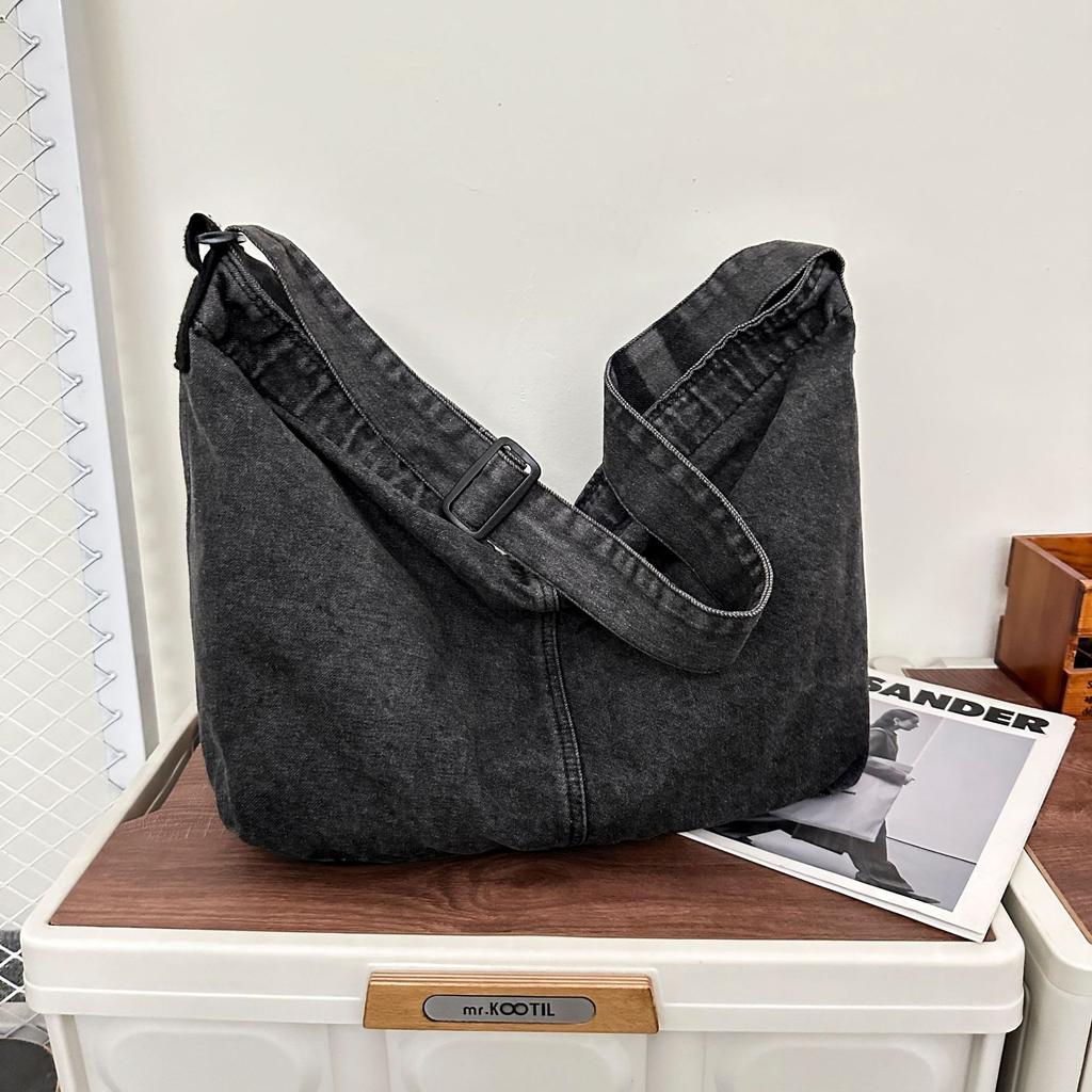 Crossbody bag female original style retro literary tote bag shopping bag versatile simple student shoulder bag