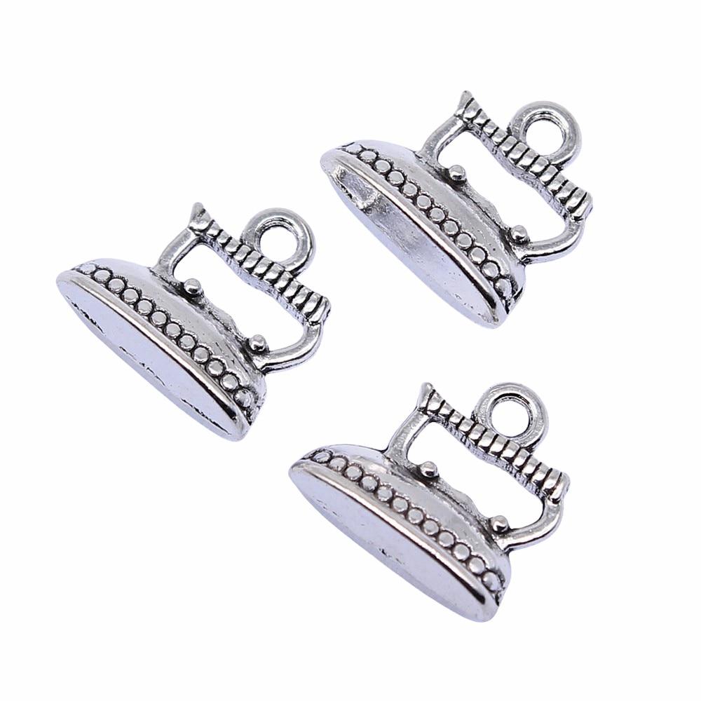 

10шт Железные шармы Шармы Античное серебро Цвет Цинковый сплав 13X14mm