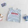 Kids Striped Tank Top Summer Printed T Shirt Casual Top for Boys Girls