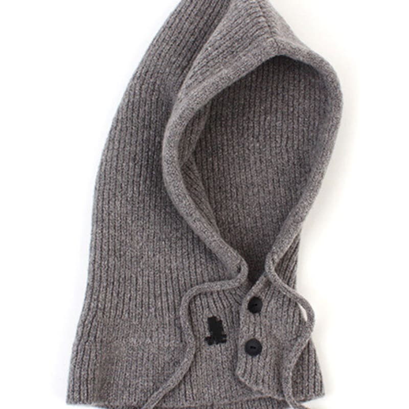 Universal Chemistry Wool Knit Gray Open Balaclava