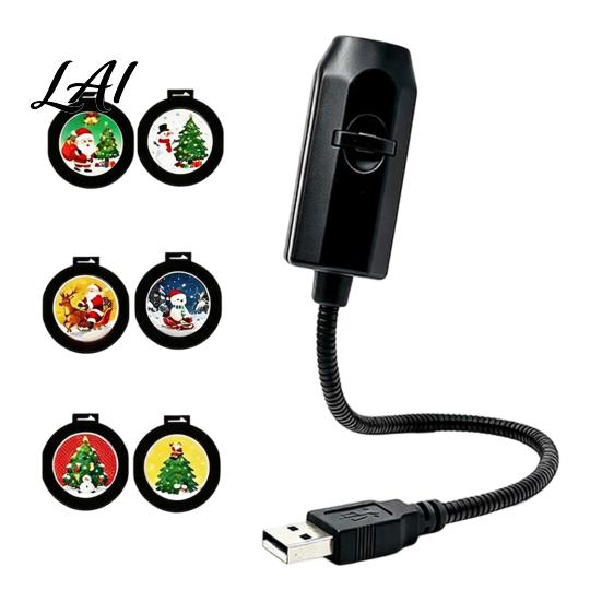 LED Ambient Lamp USB Projector Light for Christmas Flexible Gooseneck Night with 6/10/15/20 Christmas Decoration Lamps Projection Films Bedroom