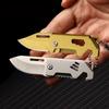 Mini 420 Stainless Steel Folding Knife Keychain Mini Key Knife EDC Creative Pocket Knife Portable Bottle Opener Sharp Cutting To