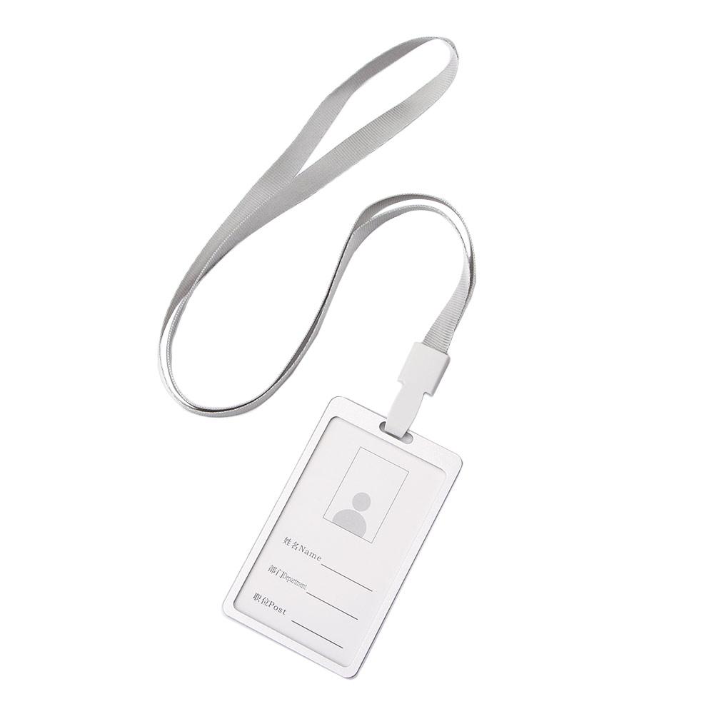 Credit Aluminium Office Supplies Certificate Business Company Identity Cover with Lanyard ID Card Holder Pass Tag Work Badge