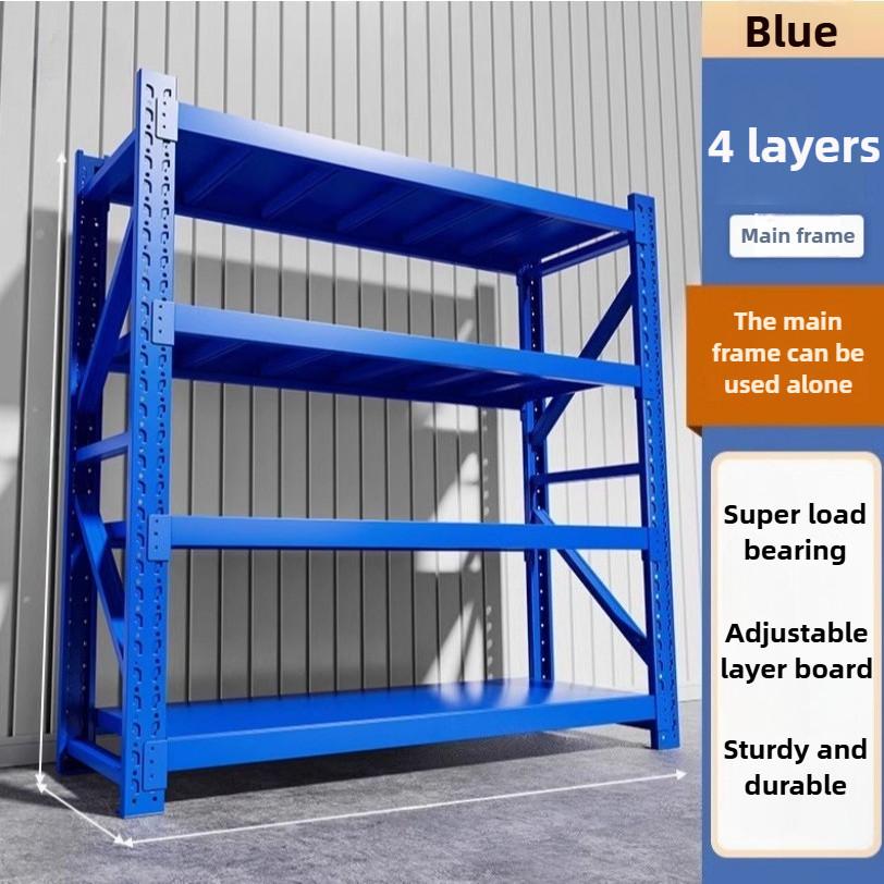 Warehouse Heavy-duty Floor Display Rack Household Supermarket Multi-function Iron Shelf Thickening Storage Shelves