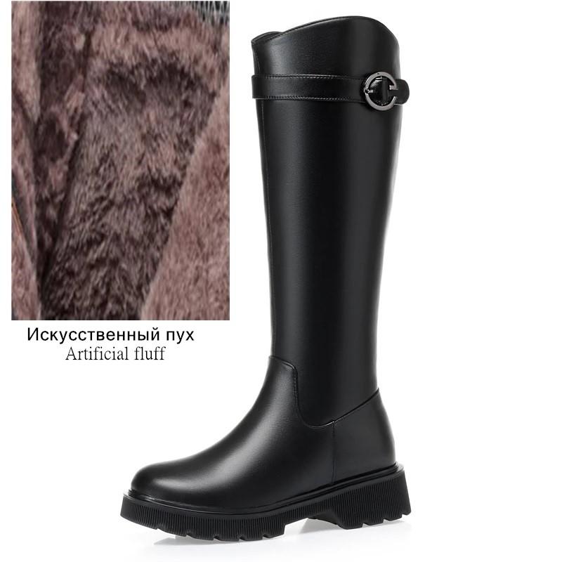 

Fashion AIYUQI High Boots Female Genuine Leather 2025 New Winter Wool Warm Women s Long Boots Large Size Riding Boots Women 43