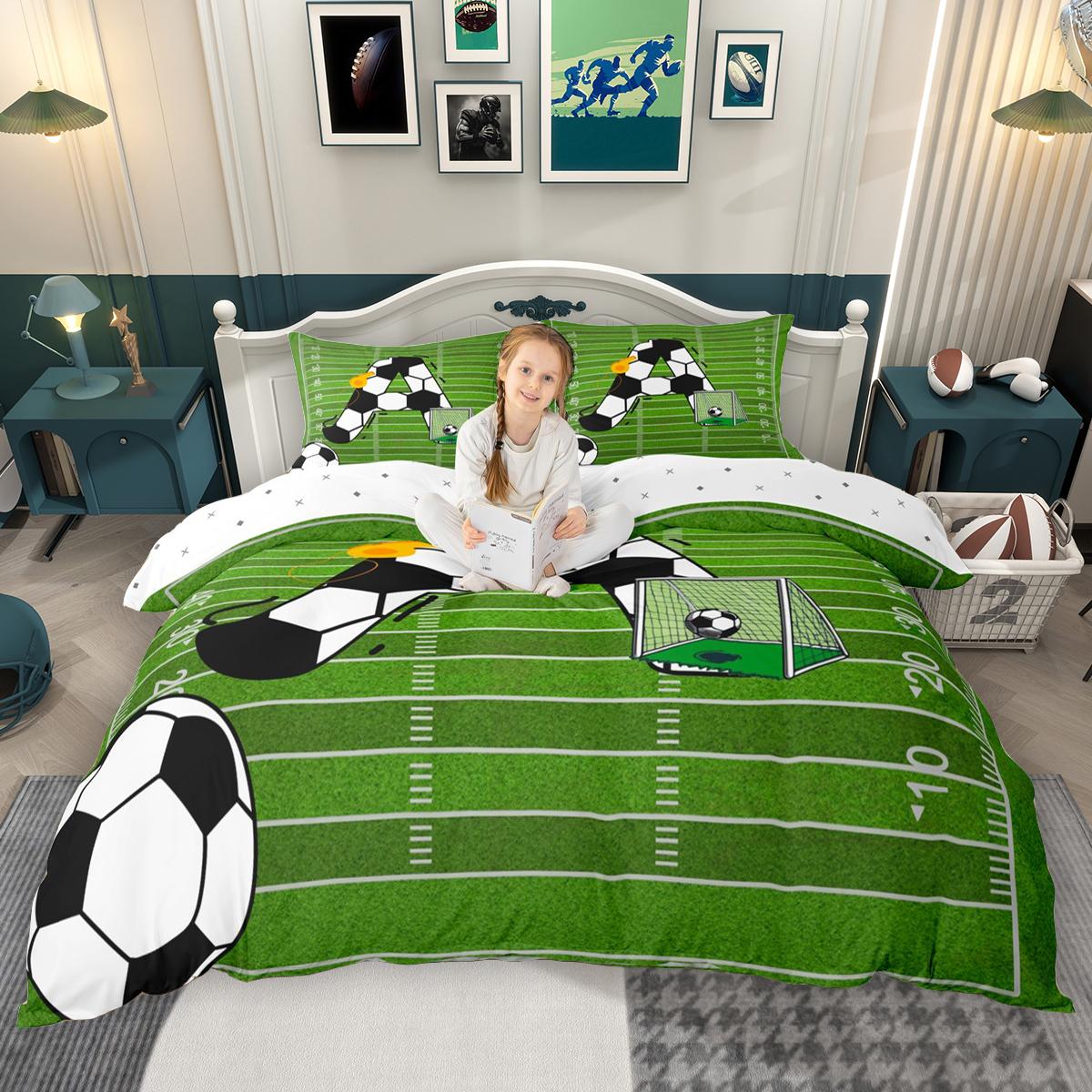 Comforter Homewish Soccer Sports Initial Comforter Set Personalized Monogrammed Bed Set Comforter (quilt)-EU Single(135*200cm)3pcs
