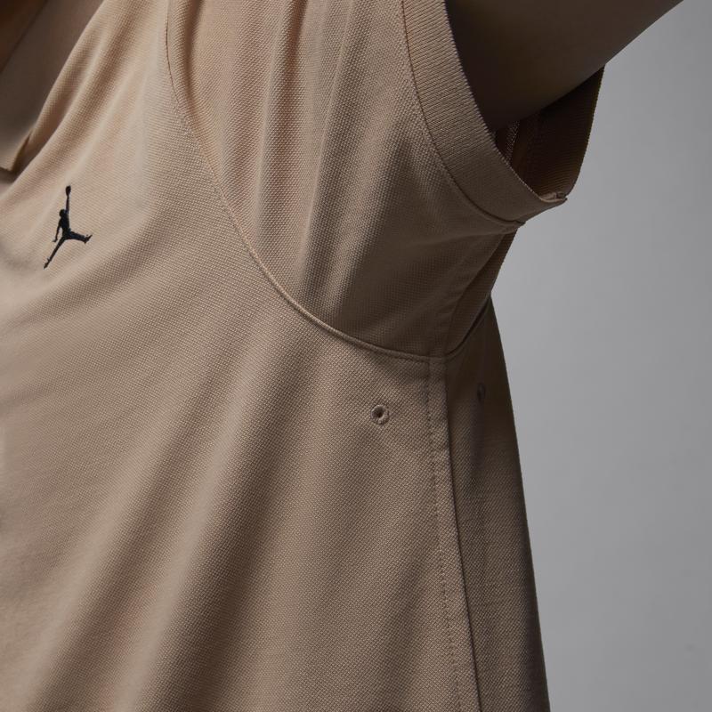 Jordan Sport Dri-FIT Comfortable Fashion Pullover Short Sleeve Polo Shirt Men Polo Shirts Maize Black HV6586-200