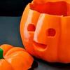 LED Pumpkin Light Halloween Jack-O'-Lantern Flickering Tea Light Inside Orange Pumpkin for Mantel Fall Festival Decoration