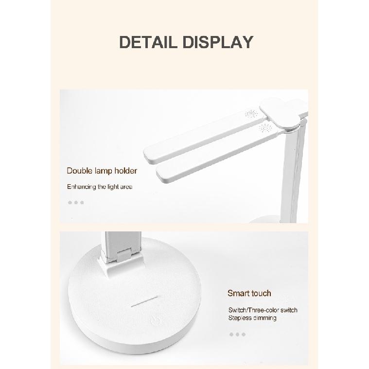 

Светодиодная настольная лампа с двойной головкой, настольные лампы с двойным поворотным кронштейном, лампа для фортепиано, цветовые режимы с регулируемой яркостью, для