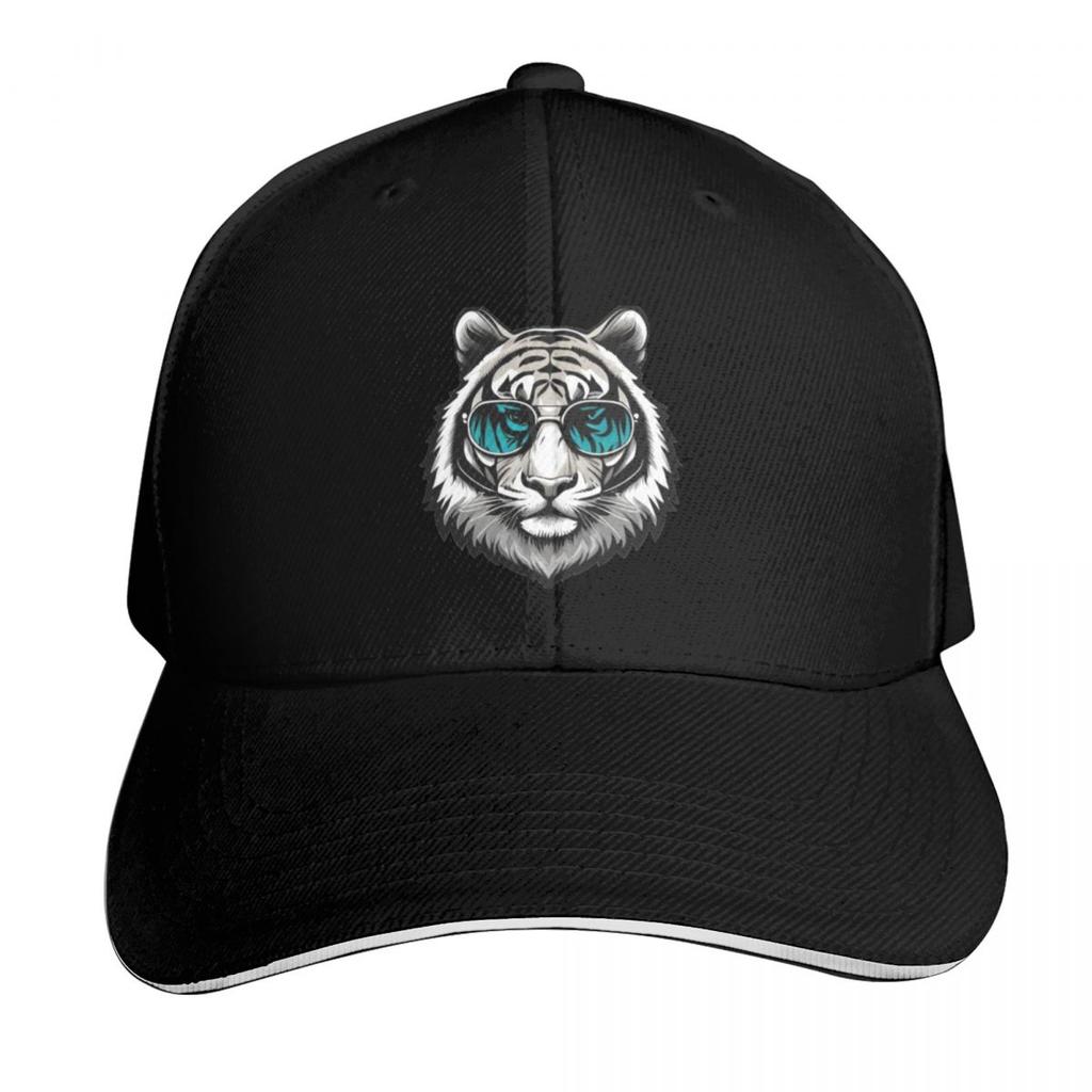Cool Tiger wearing sunglasses Baseball Cap Custom Cap New In Hat Golf Cap Thermal Visor Baseball For Unisex Womens