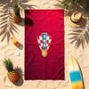 Croatia national football team (1) Theme Beach Towel Sand Resistant Soft And Comfortable Suitable For The Pool Camping Yoga And Diving A Travel Essent