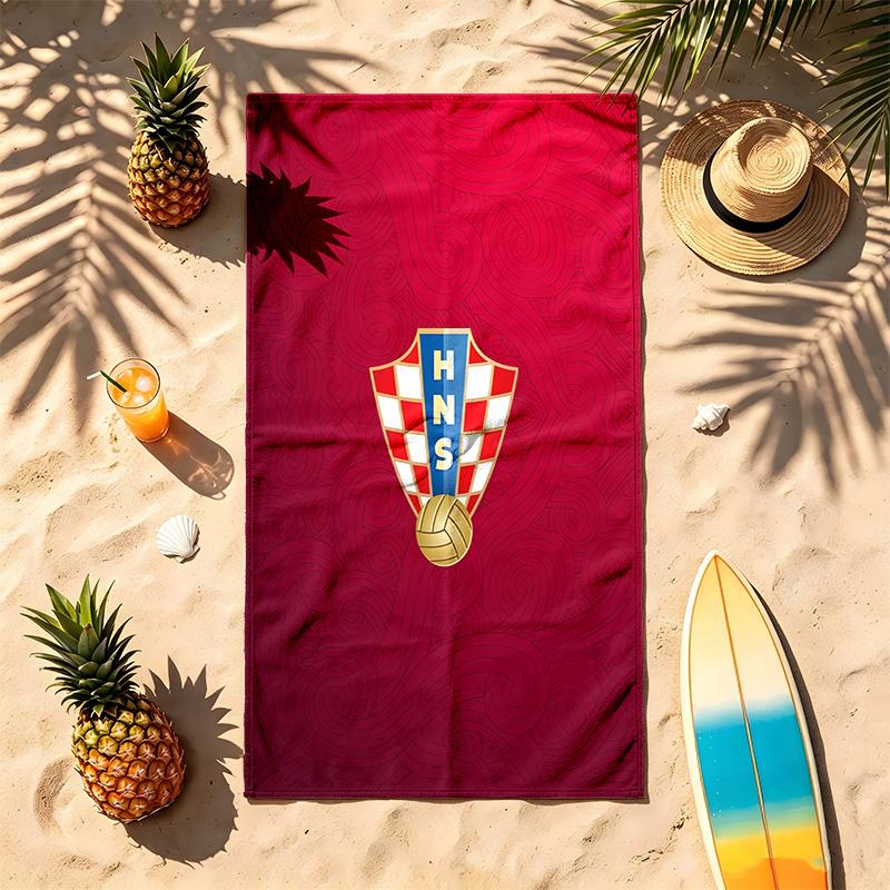 Croatia national football team (1) Theme Beach Towel Sand Resistant Soft And Comfortable Suitable For The Pool Camping Yoga And Diving A Travel Essent