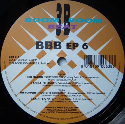 12inch Record VARIOUS - BBB EP 6 BBB013 Boom Boom Beat 1999 Italy Dance & Electronica Used