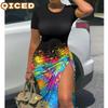 Fashion Summer Spring Short Sleeve O-Neck Casual Dresses