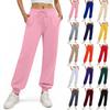 Women  Elastic Waist Cuff Pants Trousers Summer Loose Fit Hiking Jogger Pant With Pocket