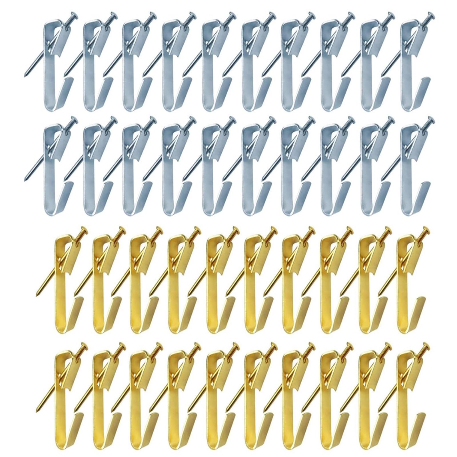 

40Pcs Picture Hanging Hooks with Nails Heavy Duty Picture Frame Hangers for Hanging Pictures Clock Home Decorations
