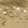 Sterling Silver Open Ring with Marquise & Oval Citrine Gemstones