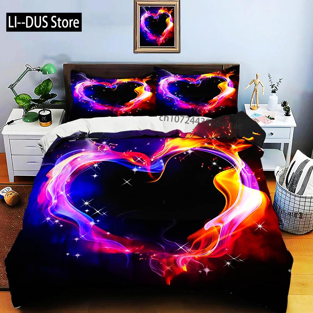 

Gothic Love Art Print Bedding Set Duvet Cover 1 Duvet Cover 2 Pillowcases Adult And Children Bedding Set Luxury Gifts EU single(135x200cm)