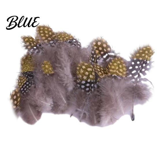 Feather Decorations for Colors 4.5-10cm Natural Chicken Guineahen Feathers Crafts 50Pcs Tail Bright Colored DIY