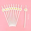 10/20/30pcs Daisy Flower Paper Straws Disposable Drinking Straw for Daisy Birthday Party Wedding Decoration Supplies Baby Shower