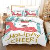 Merry Christmas Dark Blue Bedding Sets XMAS Duvet Cover Comforter Cover King Queen Full Twin Size Bedclothes Kids Gift Bed Set
