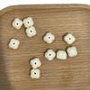 10Pcs Shell Powder Carved Persimmon Shape Beads 10x10mm Through Hole Loose Spacer Beads for DIY Bracelet Necklace Jewelry Making Supplies