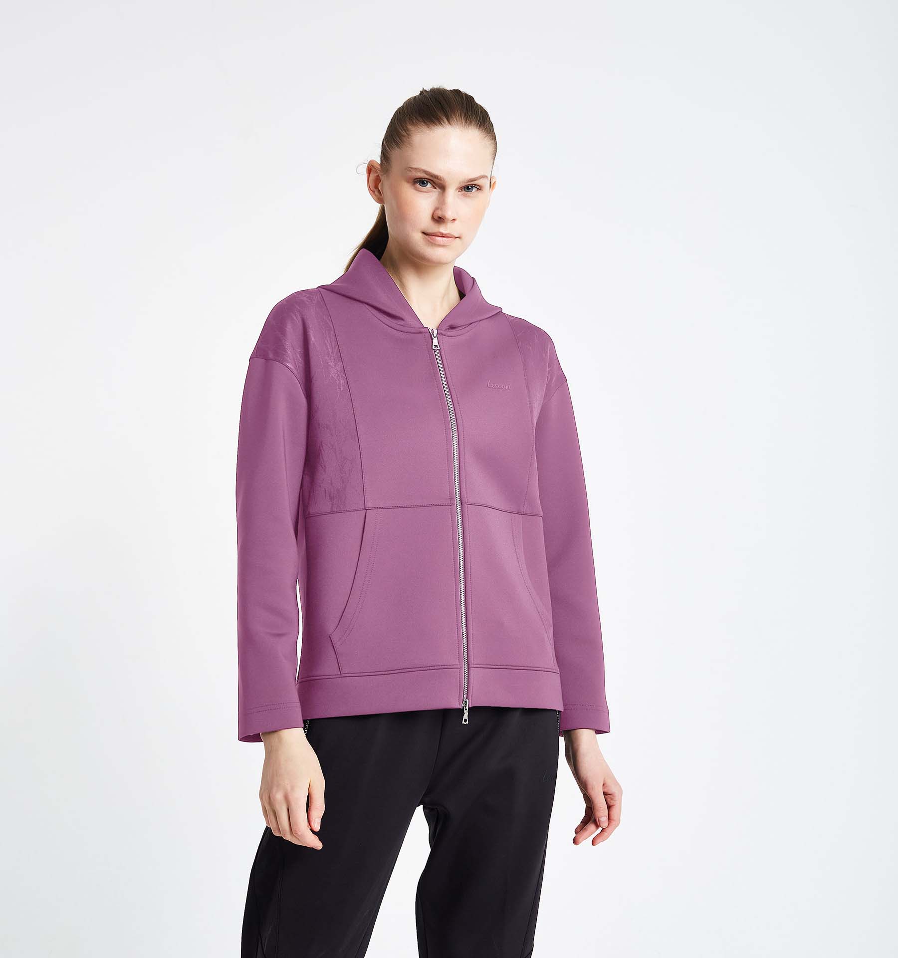 

Women s Zippered Hooded Sweatshirt 24N-2126 XS рожевий