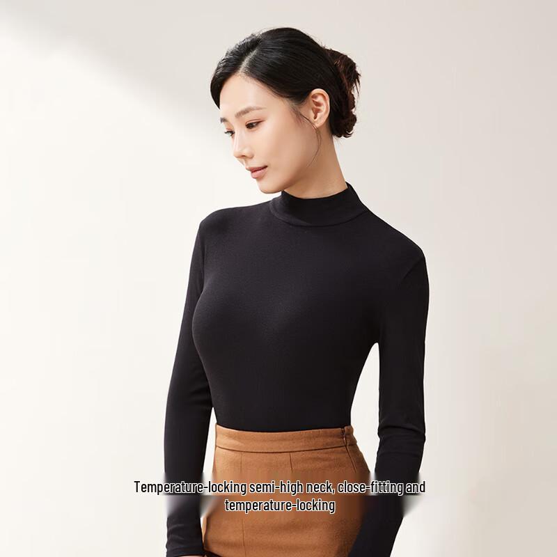 MINISO Women's Thermal Semi-High Neck Base Layer Top