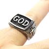 2026 Cooler Old-Style Kreuz Jesus GOTT Ring 316L Edelstahl Damen Herren Retro Jesus Kreuz Ring