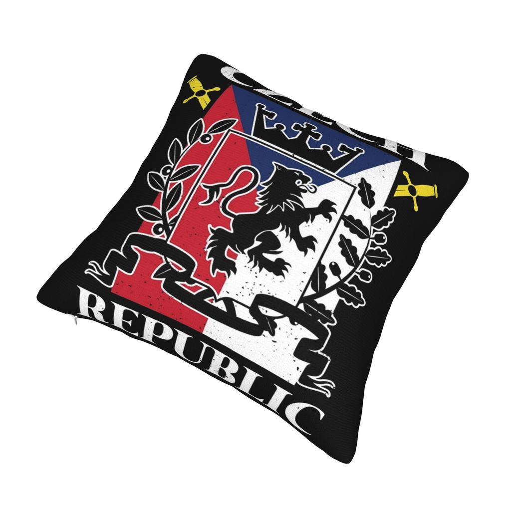 Decorative Pillow Cover Czech Republic Coat Of Arms Product Home Throw Pillow Case Cover Square Multiple Sizes